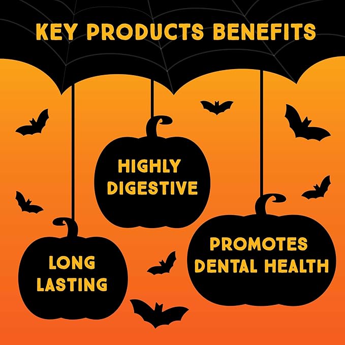 Ultra Chewy Halloween Treats - Trick or Treat Pack - Highly Digestible Fun Shapes Dental Treats for Your Dog - Made with Real Chicken (2 Packs)