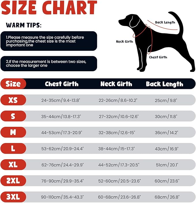 Warm Dog Coat,Waterproof Jacket in Winter Adjustable and Reversible Doggy Fleece Outfit,Thick Clothes with Foldable Collar for Puppy in Cold Days,XS Red