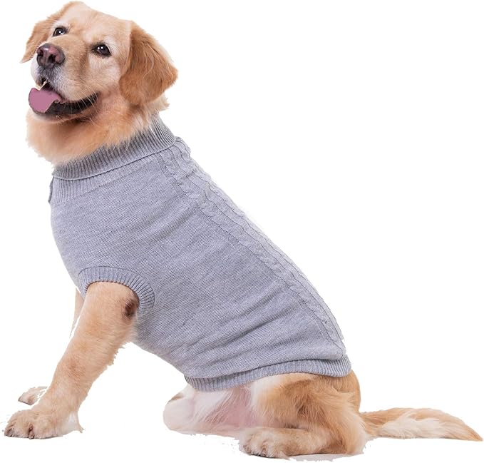 Dog Sweater - Warm Winter Classic Turtleneck Pet Clothes Coat for Puppies, Cats - Cute Christmas Sweaters for Girls Boys, XL