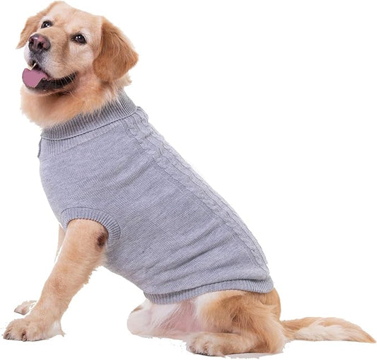 Dog Sweater - Warm Winter Classic Turtleneck Pet Clothes Coat for Puppies, Cats - Cute Christmas Sweaters for Girls Boys, XL