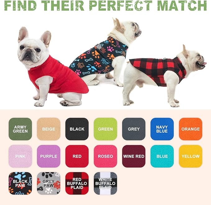BEAUTYZOO Dog Fleece Vest Sweater Winter Jacket for Small and Medium Dogs with D-Ring Leash Cold Weather Coat Hoodie for XS S M Dogs Boy or Girls, Yellow S