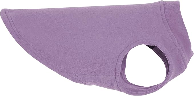 Gooby Stretch Fleece Vest Dog Sweater - Lavender, Small - Warm Pullover Super Stretchy Fleece Dog Jacket for Small to Large Dogs
