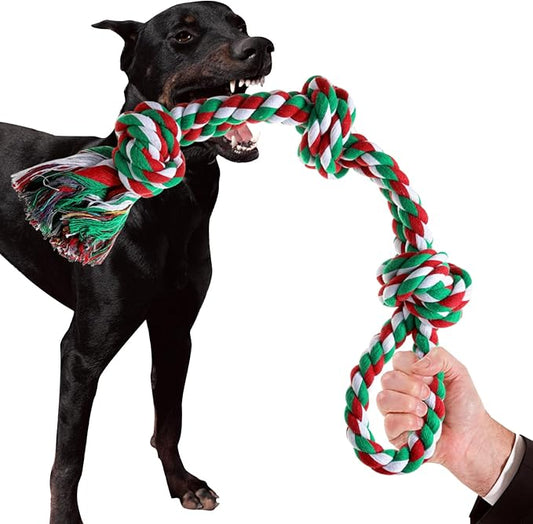Dog Rope Toys, Indestructible Dog Toy, Dog Chew Toys for Aggressive Chewers, Tough Puppy Teething Chew Toys for Boredom, Dental Cleaning Tug of War Dog Toy, Great for Small to Large Breed