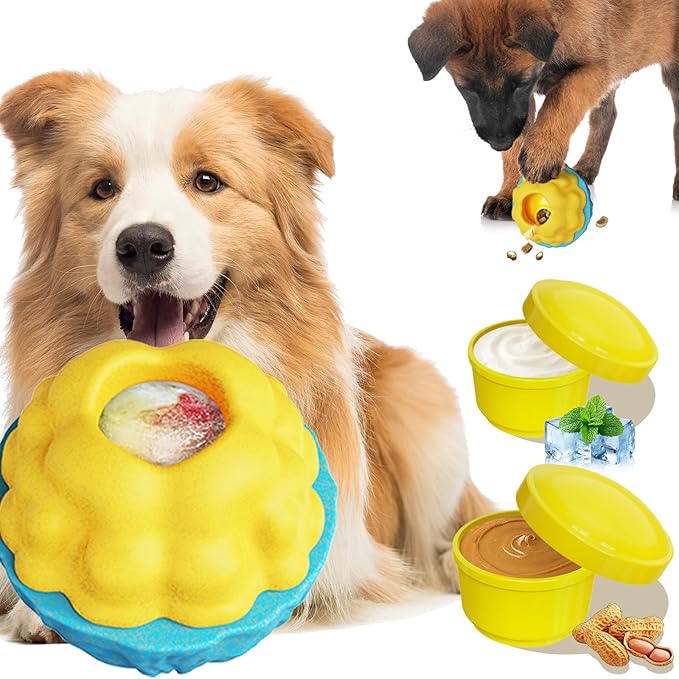 Interactive Dog Toys,Dog Puzzle Toy Treat Dispensing Pet Toys Pupsicles for Dogs Large,Frozen Treat Dogs Holder (1 Pack)