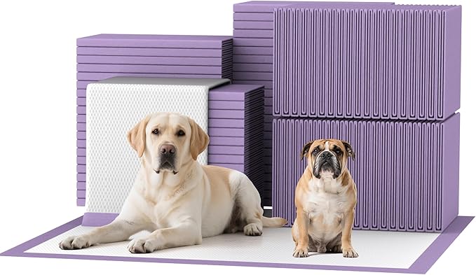 Lavender Scented Super Absorbent & Leak-Proof Puppy Pads, 30"x36" Odor Control Pet Training Dog Pee Pads, Thicken Quick Dry Pee Pads, Potty Training Pads for Dogs Cats 150Counts