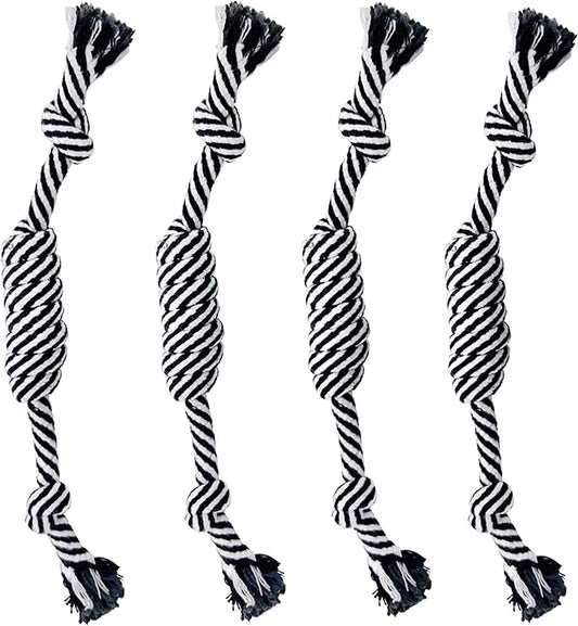 YESWOOD! Small Dog Ropes for Aggressive Chewers Puppy Chew Toys Small Soft Rope for Teething Tug of War Dog Toy Small Breed Rope Candy for Small and Medium Dogs 0-80 Pounds（4-Pack）