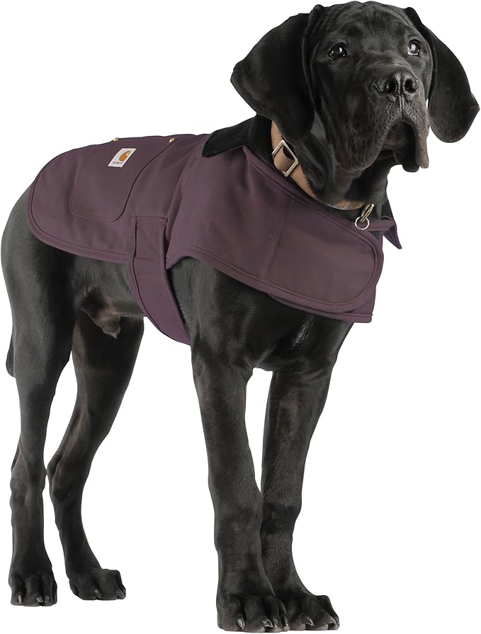 Carhartt Firm Duck Insulated Dog Chore Coat, Durable Weather Resistant Jacket for Cold and Windy Conditions, Contains PFAS (Deep Wine), Small