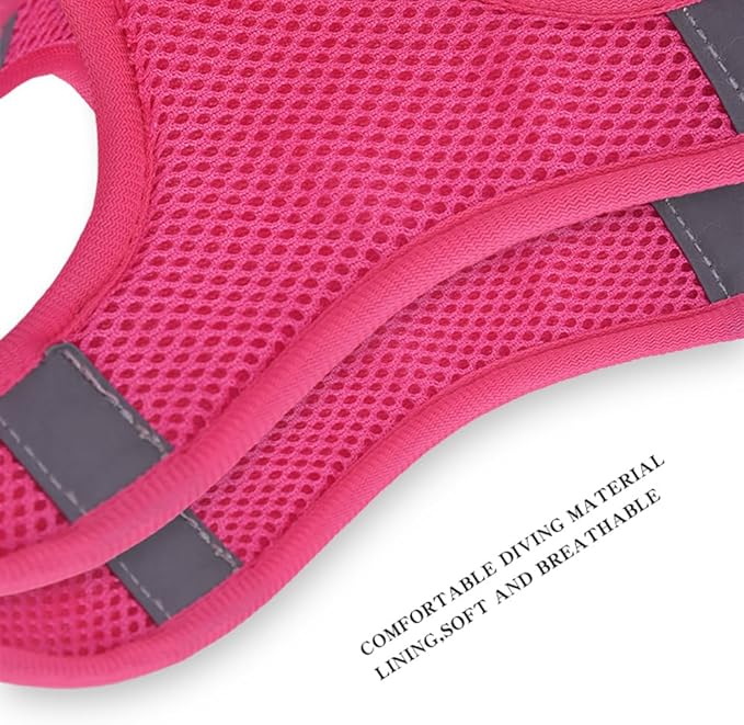 Step-in Dog Harness and Leash Set, Purple, Small/Medium, Floral Pattern, 360-Degree Reflective Design for Low Light Safety