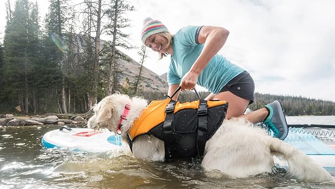 Stunt Puppy Float Doggy Life Jacket, Ergonomic Dog Life Vest for Swimming, Patented Design for Secure Fit, Small, Red