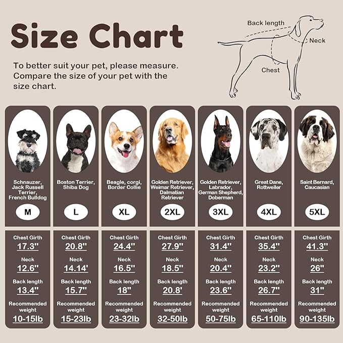XL Dog Sweaters for Extra Large Dogs, Warm Winter Fall Dog Sweaters for Dog Girls Boys, Turtleneck Dog Knitwear, Doggie Christmas Sweater, Pet Sweatshirt Clothes Outfit Knit Labrador (Brown XL)