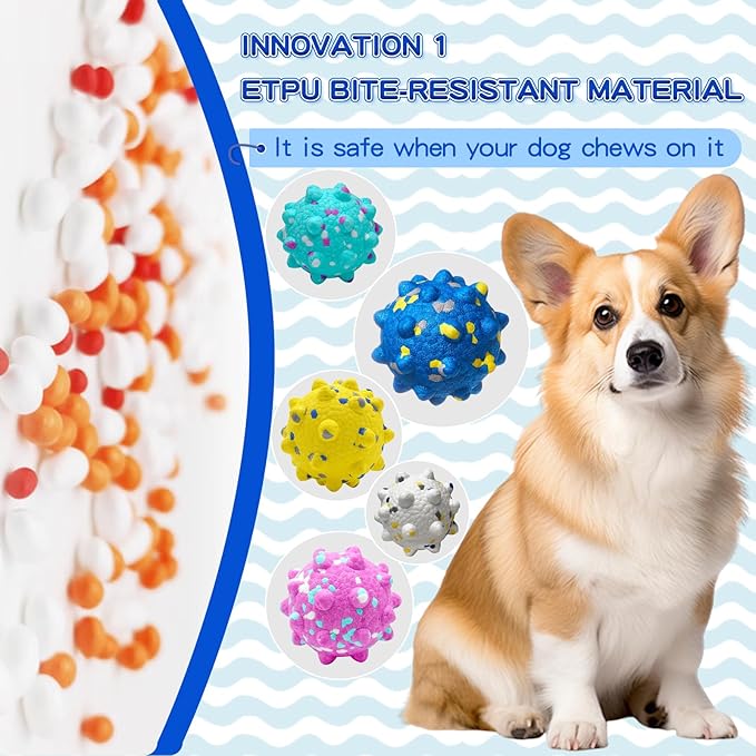 2 Pcs Tough ETPU Dog Balls for Aggressive Chewers - Bouncy, Interactive Floating Chew Toys for Fetch & Water Play with Medium Large Dogs