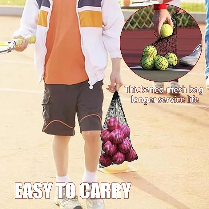 Magicorange Tennis Balls, 12 Pack Advanced Training Tennis Balls Practice Balls, Come with Mesh Bag for Easy Transport, Good for Beginner Training Ball