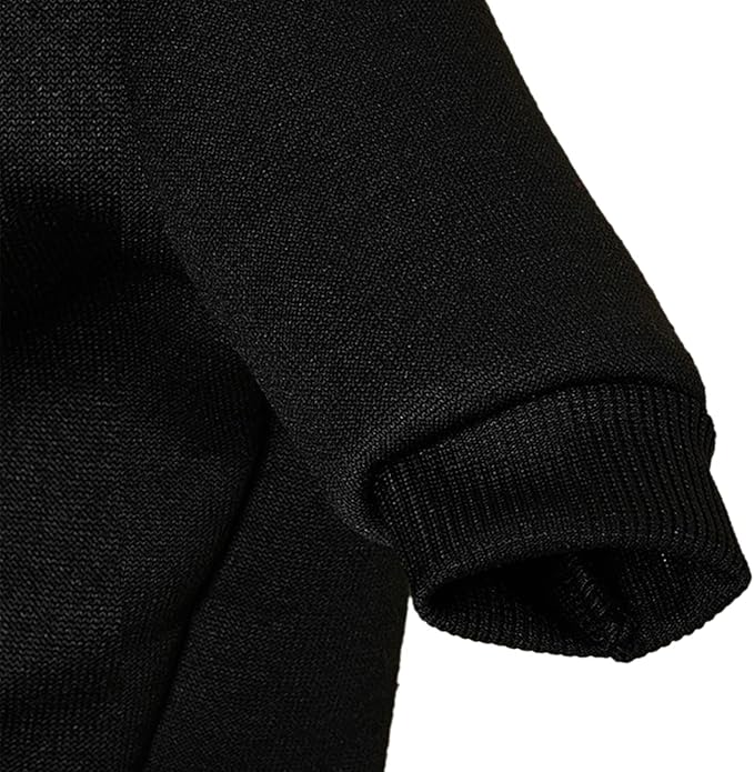 Puppy Sweater for Small Dogs Clothes Warm Winter Cat Clothe Pet Sweatshirt Knitwear Doggie Kitten Clothing, Black, Medium