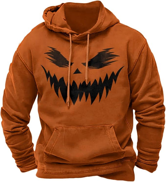 HOTYD Mens Western Aztec Sweatshirts Long Sleeve Fall Fashion Drawstring Pullover Vintage Graphic Cowboy Hoodie for Men