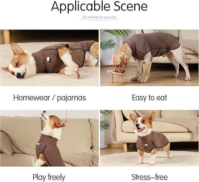 Dog Sweater Pullover Cold Weather Vest for Dogs Dog Sweatshirt & Jacket for Indoor and Outdoor Use (XX-Large, Brown)