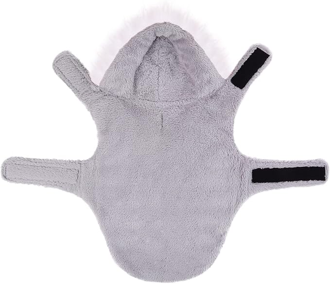 HDE Dog Puffer Jacket Fleece Lined Warm Dog Parka Winter Coat with Harness Hole Pink Stripe - XL
