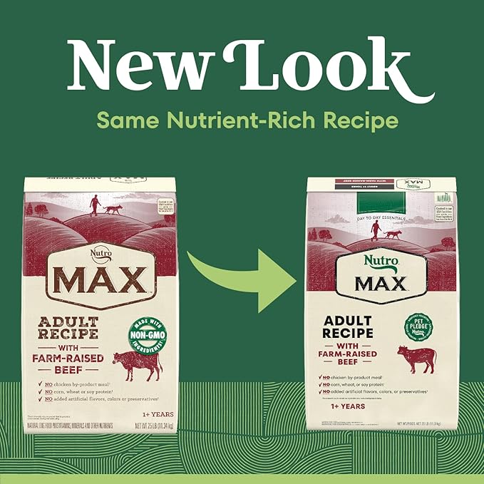 Nutro Max Adult Dry Dog Food with Beef, 25 lb. Bag