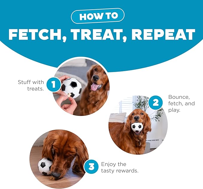 Outward Hound by Planet Dog Soccer Ball, Durable Treat-Dispensing Dog Ball, Interactive Fetch Toy, Orbee-Tuff, Mint Scented, BPA-Free, for Indoor & Outdoor Play, White