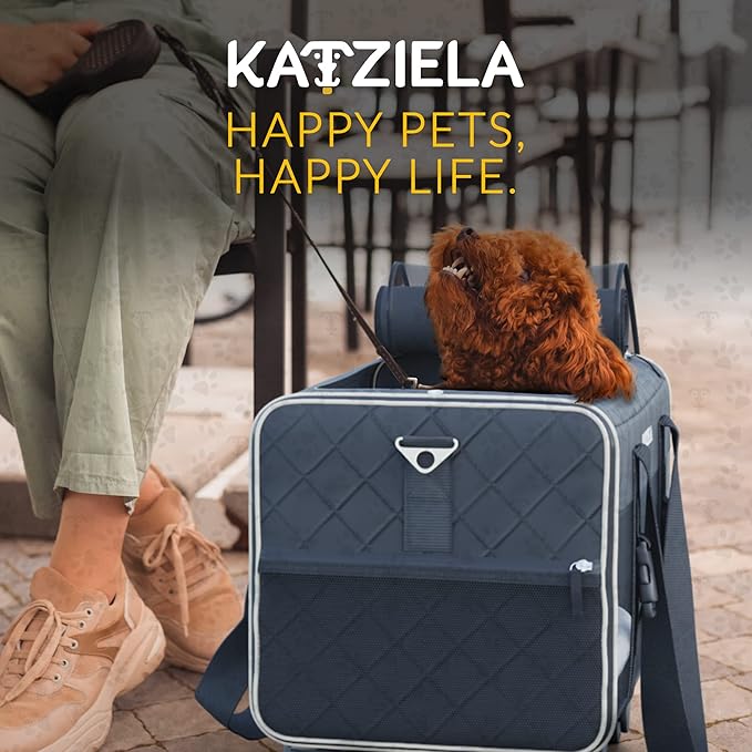 Pet Carrier Airline Approved - Dog Carrier with Wheels - TSA Airline Approved Dog Carrier - Rolling Pet Carrier with Wheels for Small to Medium Size Cat or Dog - Airplane Cabin Animal