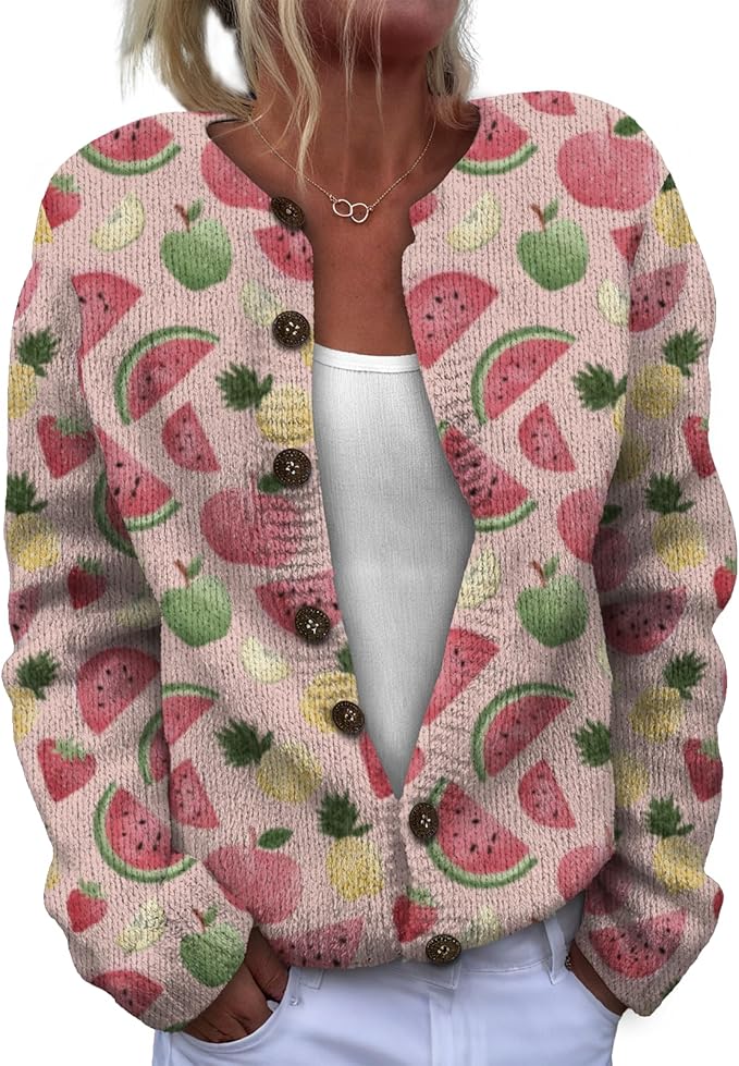 Sweater for Women Trendy Open Front Cardigan Fall Cardigan Sweaters for Women Crewneck Long Sleeve Outfits Fashion