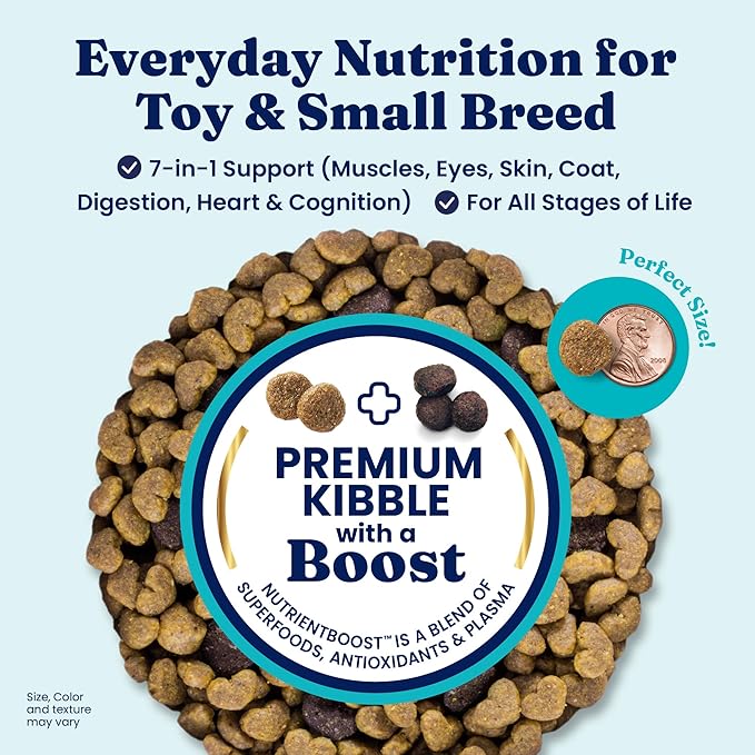 Solid Gold Toy & Small Breed Dog Food Dry Small Bites – Real Bison & Healthy Whole Grain Dogfood – Potato Free, High Fiber Healthy Dog Kibble w/Probiotics for Gut Health – NutrientBoost™ – 3.75 lb