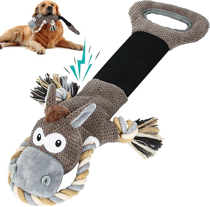 IOKHEIRA Dog Toys for Aggressive Chewers,Tough Indestructible Dog Toys,Squeaky Toys for Large Dogs,Durable Dog Chew Toys