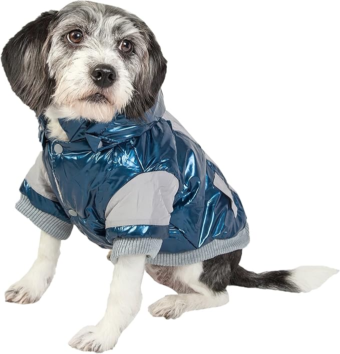 Pet Life Sporty Vintage Aspen Ski Winter Dog Coat with snap-Off Removable Hood - Dog Jacket Features 3M Thinsulate Insulation Warming Technology - Dog Clothes fits Small, Medium and Large Dogs