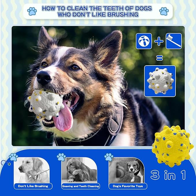 2 Pcs Tough ETPU Dog Balls for Aggressive Chewers - Bouncy, Interactive Floating Chew Toys for Fetch & Water Play with Small Medium Dogs