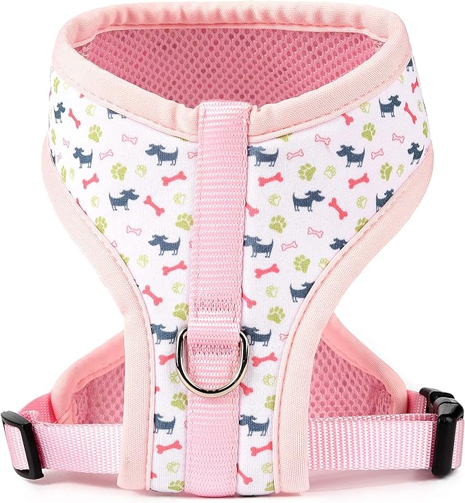 Mile High Life Step in Dog Harness for Small Dogs No Pull, Easy Get on Air Mesh Vest Harness, Adjustable Easy Closures Both Neck and Chest (Pink, XS Chest 11.4"-16.1")