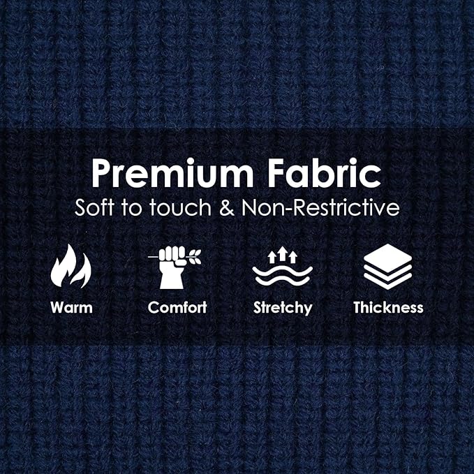 Dog Sweater XXXL, Turtleneck Sleeve Sweater with Leash Hole, Stretchy Christmas Sweaters for Large Dogs Male Female, Holiday Knitted Jumper for Husky, Golden Retriever, Doberman, NavyBlue 3XL