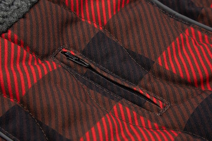 King Buck After-Hunt Quilted Sherpa Jacket, Buffalo Red, S/M