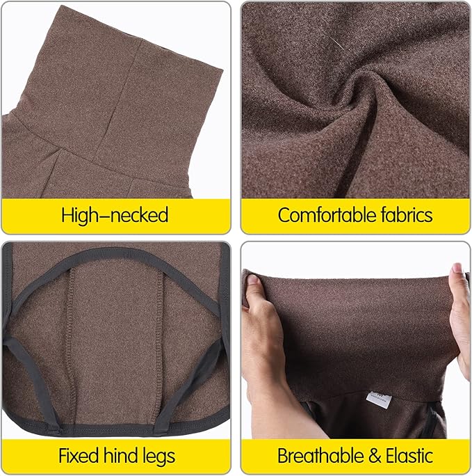Dog Sweater Pullover Cold Weather Vest for Dogs Dog Sweatshirt & Jacket for Indoor and Outdoor Use (XX-Small, Brown)