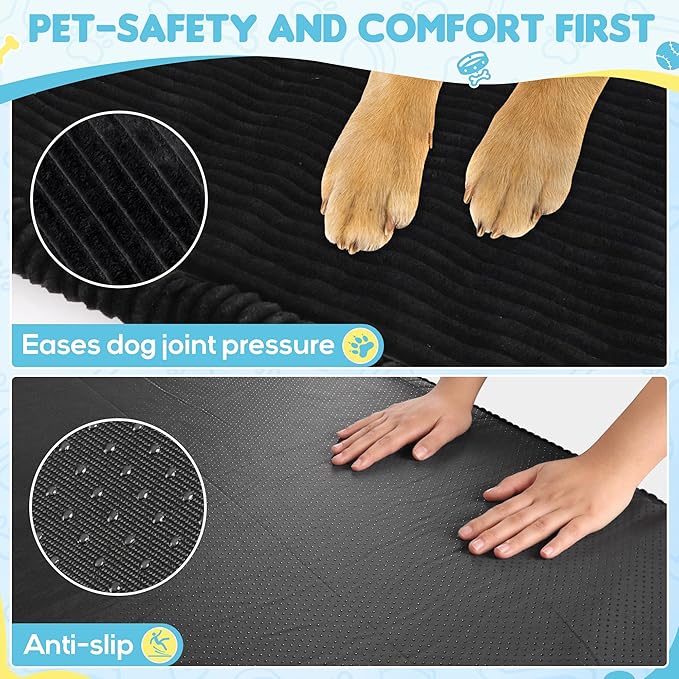 Dog Car Bed, Non-Slip Backseat Extender Pet Mat, Removable Washable Dog Bed for SUVs, Sedans & Trucks, Anti-Slip Travel Bed for Dogs, Easy Clean & Scratch-Proof & Comfort (56"x28.7")