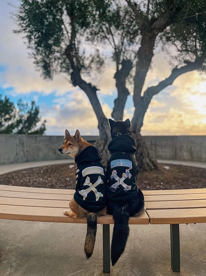 ChoChoCho Woof Dog Hoodie, Designer Dog Hoodies for Small Medium Large Breeds, Art Collection Dog Sweatshirts, Street Drawstring Hoodies Outfit Clothes for Puppy Puppies (4XL, Monet Painting)