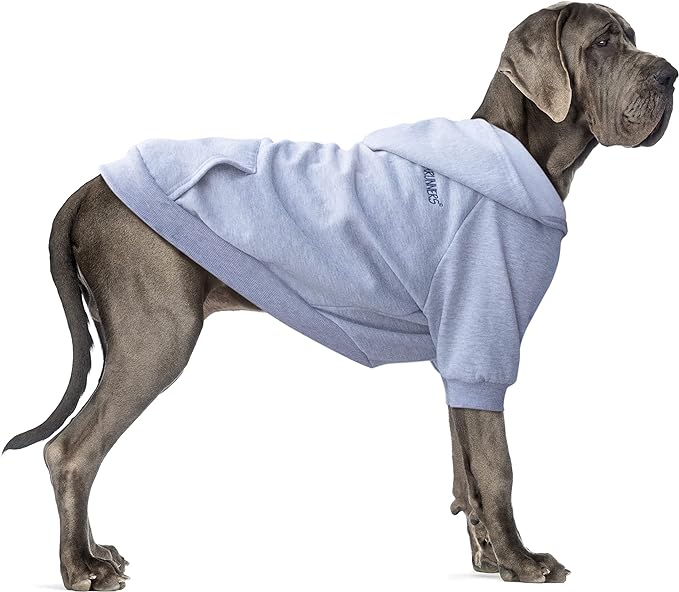Extra Large Dog Clothes Hoodies Zip Up Sweaters for Big Dogs Alaskan Golden Retriever Grey 6XL