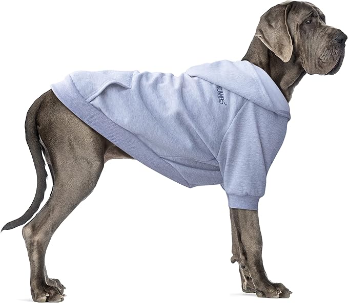 Extra Large Dog Clothes Hoodies Zip Up Sweaters for Big Dogs Labrador German Shepherd Grey 3XL