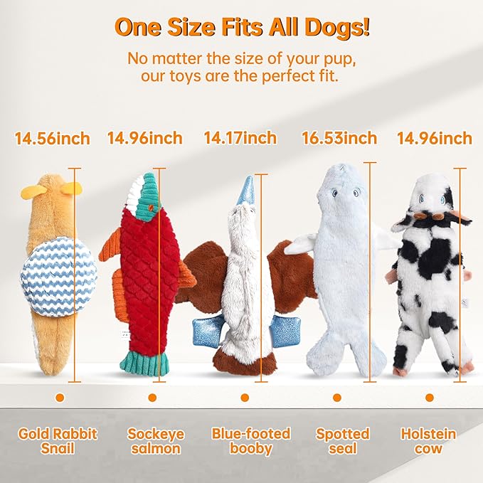 Nocciola Squeaky Dog Toys