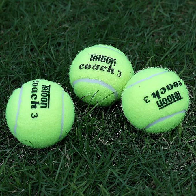 Teloon Pressure Training Tennis Balls-12 or 18 Count-Mesh Carry Bag，4 Colors Available，Pressureless Training Exercise Tennis Balls for Beginners.