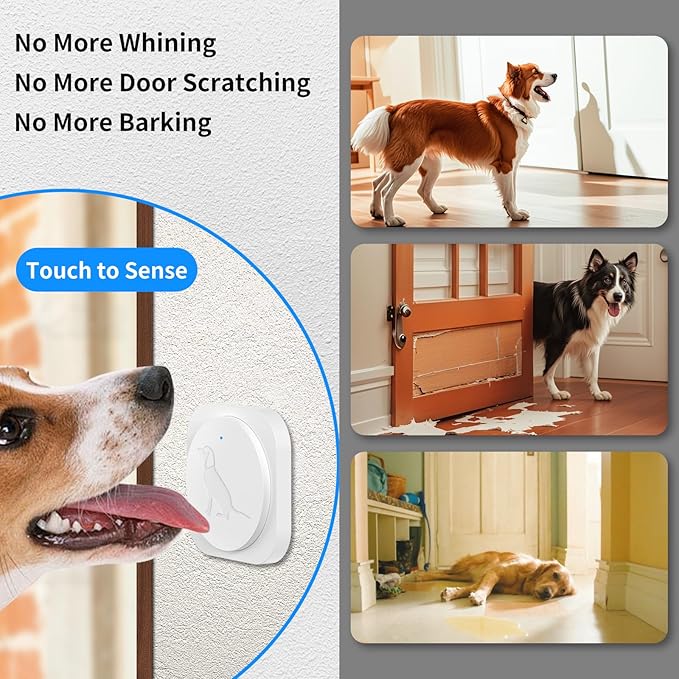 JeaTone Dog Door Bell, Smart Wireless Dog Doorbell for Potty Training, Dog Bells to Go Outside, Bell for Puppy Dog to Go Potty, Doggie Doorbell, Dog Training Bell