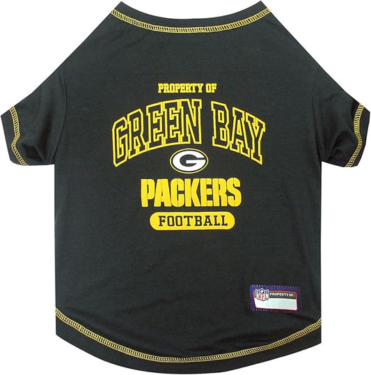 NFL Green Bay Packers Dog T-shirt X-Large. - Licensed Shirt for Pets Team Colored with Team Logos- Premium Stretchable Materials for the comfort of your Dog & Cat