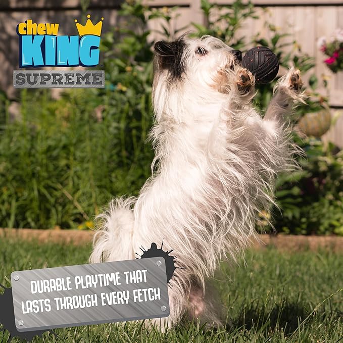 Chew King by Mammoth Supreme Dog Toy Collection, Small 2.5" Supreme Fetch Ball