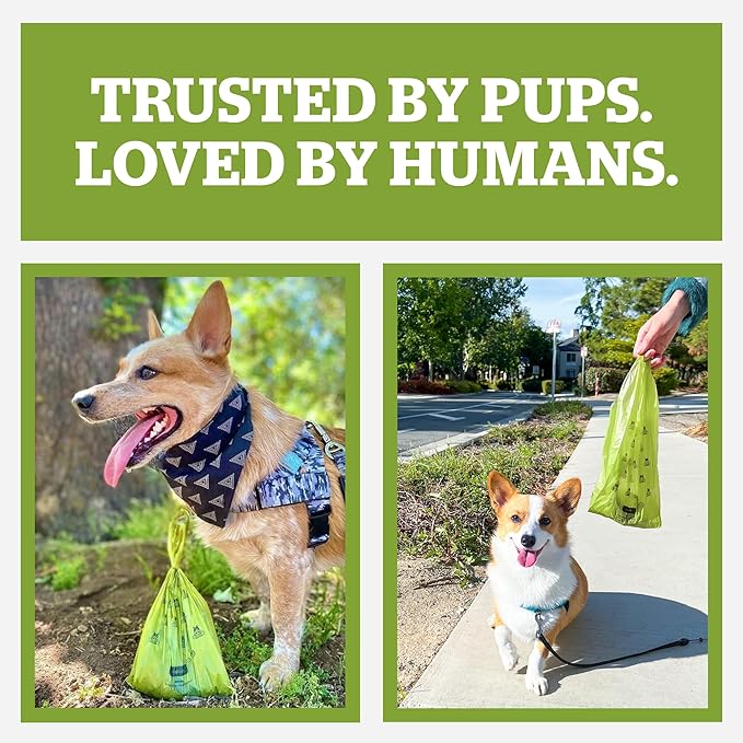Pogi's Dog Poop Bag Dispenser with Metal Carabiner Clip - Includes 15 Pogi's Poop Bags for Dogs