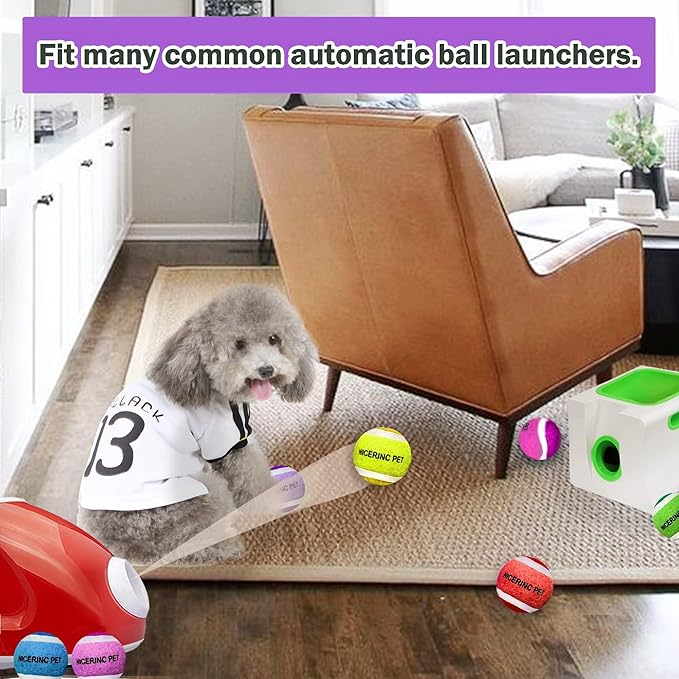 X-Small Dog Tennis Balls Dog Toys Ball 1.72" Pack of 12, Fit Ball Launchers