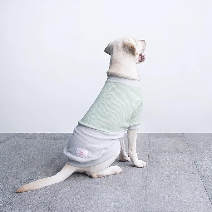 Extra Large Dog Sweaters Warm Clothes Pullover Sweatshirts for Labrador Rottweiler Great Dane, Green Grey, 7X-Large