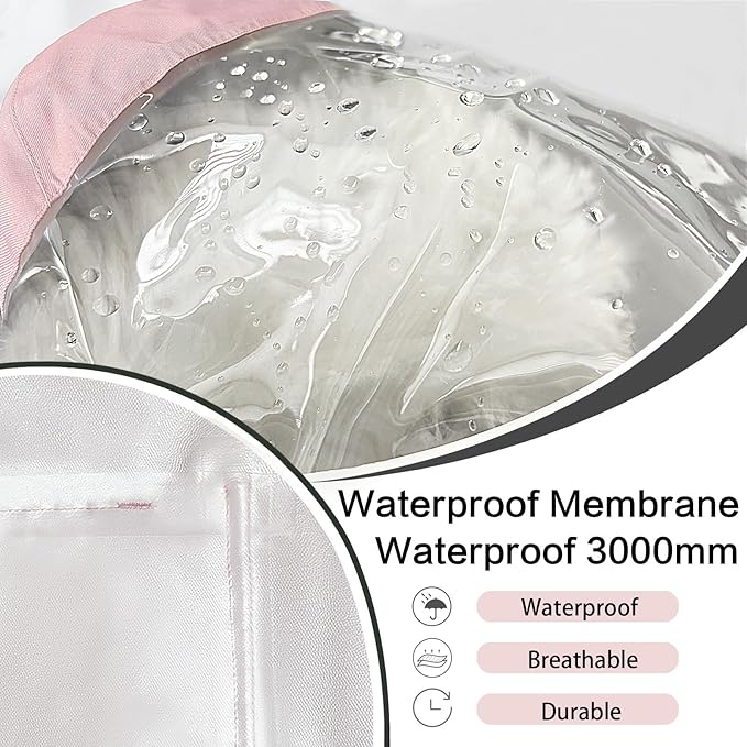 Dog Raincoat Waterproof, Adjustable Reflective Hooded Dog Rain Poncho with Leash Hole for Small Medium Large Dogs (Pink, Large)