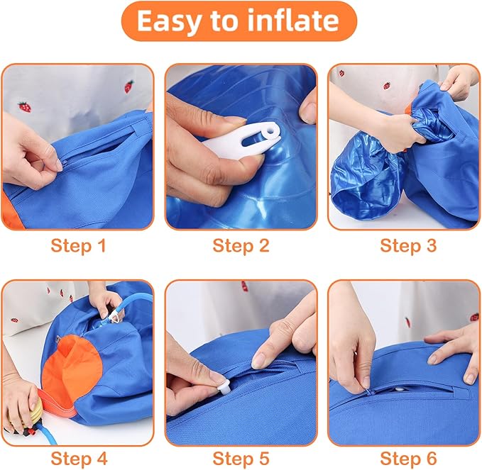 Dog Herding Ball for Dogs & Puppies, Toy Balls for Cattle, Australian Shepherd, Non-Chewing Activities, Large Dog Toy | Oxford Fabric Cover, Pump, with Patch Repair Kit (22 inch)