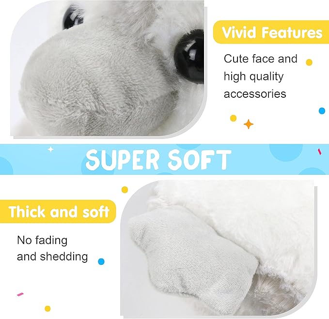 Houwsbaby 12'' LED Light Up Penguin Stuffed Animal Plush Toy for Kids Night Light Glowing and Huggable Soft Plush Toy Present for Kids Baby Boys Girls Birthday Festival Christmas