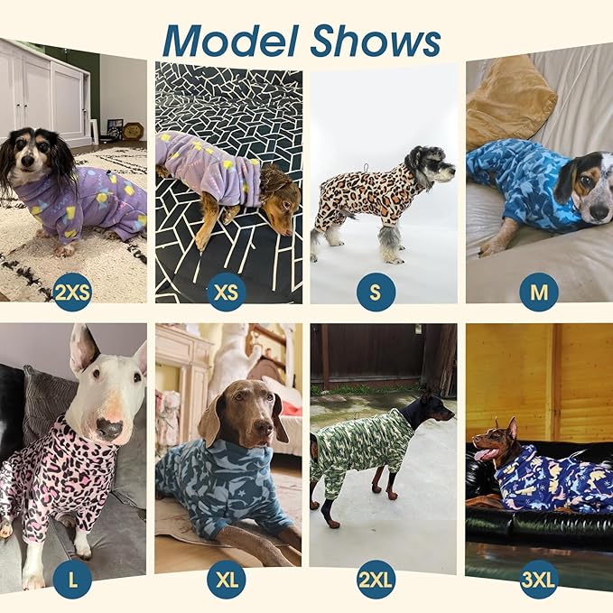 ROZKITCH Dog Pajamas Fleece, Pet Windproof Warm Cold Weather Jacket Vest with Luminous Zipper, Jumpsuit Apparel Outfit Clothes for Small Medium Large Dog Brown M