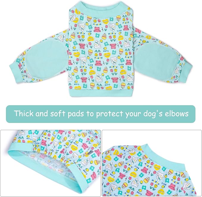 Dog Recovery Shirt for Front Legs, Dog Elbowpads Sleeve Protect Dogs Elbows Arms,Stop Licking Joints After Surgery, Help with Injury Healing Covers The Wound, Cone Alternatives (Blue, 5XL)