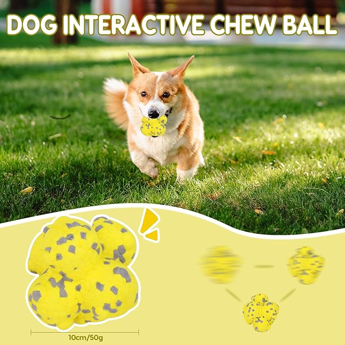 Dog Balls for Aggressive Chewers, ETPU Dog Toy Ball, Float Tennis Balls for Dogs Aggressive Chewers, Indestructible Tennis Ball Dogs for Large Medium Small Dogs Grinding Teeth Strong Elasticity